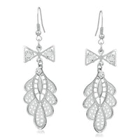 Urthn Zinc Alloy Silver Plated Stone Dangler Earrings - 1310604
