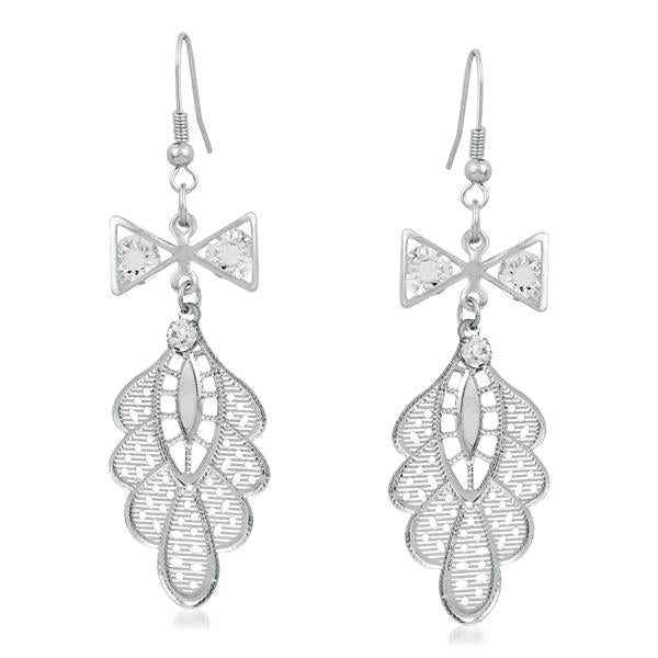 Urthn Zinc Alloy Silver Plated Stone Dangler Earrings - 1310604