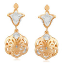 Urthn Gold Plated Stone Dangler Earrings - 1310613B