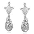 Urthn Stone Silver Plated Dangler Earrings - 1310616A