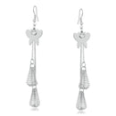Urthn Silver Plated Stone Dangler Earrings - 1310619
