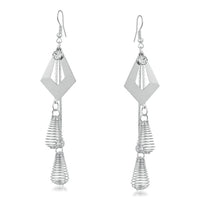 Urthn Stone Silver Plated Dangler Earrings - 1310622