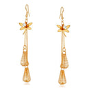 Urthn Gold Plated Stone Dangler Earrings - 1310625