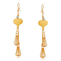 Urthn Stone Gold Plated Dangler Earrings - 1310626