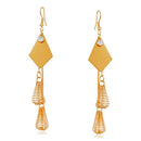 Urthn Stone Gold Plated Dangler Earrings - 1310628