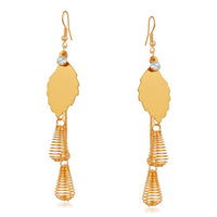 Urthn Stone Gold Plated Dangler Earrings - 1310629