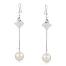 Urthn Austrian Stone Silver Plated Dangler Earrings - 1310633