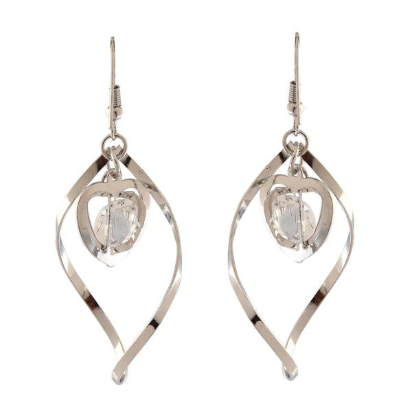 Urthn Austrian Stone Silver Plated Dangler Earrings - 1310645C