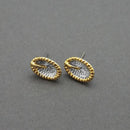 Urthn 2 Tone Plated Assorted  Stud Earrings - 1310710