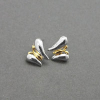 Urthn 2 Tone Plated Butterfly Design Assorted Stud Earrings - 1310712