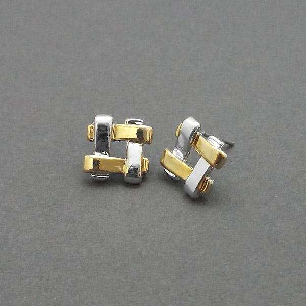 Urthn 2 Tone Plated Assorted  Stud Earrings - 1310727