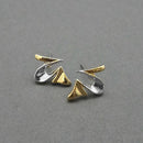 Urthn 2 Tone Plated Assorted Stud Earrings - 1310728