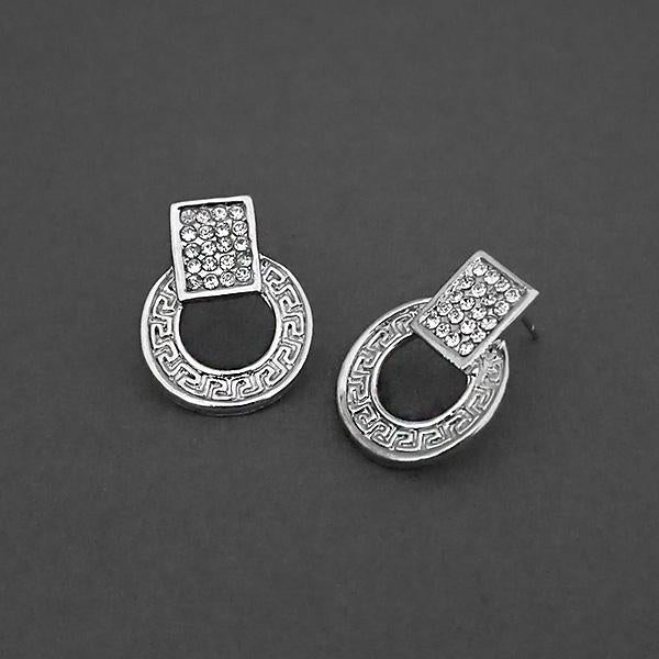 Kriaa Silver Plated White Austrian Stone Assorted Stud Earrings - 1310753