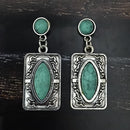 Urthn Silver Plated Beads Dangler Earrings