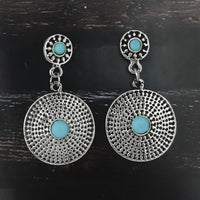 Urthn Silver Plated Beads Dangler Earrings