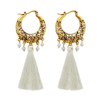 Jeweljunk White Thread Gold Plated Earrings - 1310955D