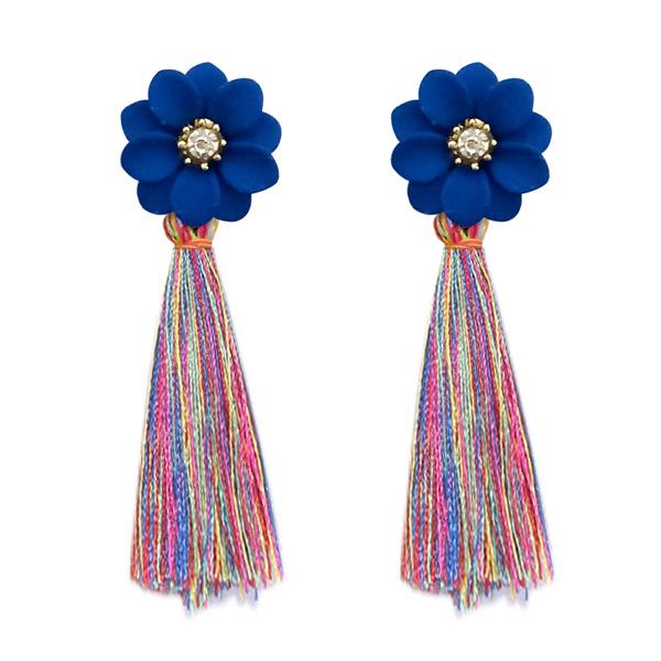 Jeweljunk Multi Thread Gold Plated Tassel Earrings - 1310967D