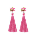 Jeweljunk Pink Thread Gold Plated Earrings - 1310969A