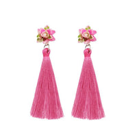 Jeweljunk Pink Thread Gold Plated Earrings - 1310969A