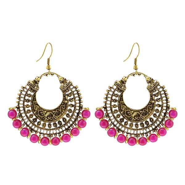 Jeweljunk Beads Antique Gold Plated Afghani Earrings - 1311002D