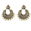 Jeweljunk Beads Antique Gold Plated Dangler Earrings - 1311008A