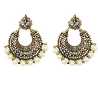 Jeweljunk Beads Antique Gold Plated Dangler Earrings - 1311008A