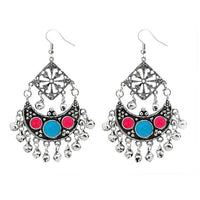 Jeweljunk Black Oxidised Plated Afghani Earrings - 1311034J