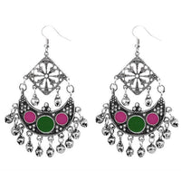 Jeweljunk Black Oxidised Plated Afghani Earrings - 1311034L