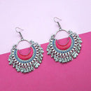 Jeweljunk Pink Meenakari Afghani Earrings - 1311053G
