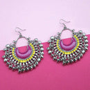 Jeweljunk Yellow Meenakari Afghani Earrings - 1311053I