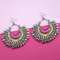 Jeweljunk Yellow Meenakari Afghani Earrings - 1311053I
