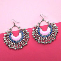 Jeweljunk Blue Meenakari Afghani Earrings - 1311053K