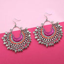 Jeweljunk Orange Meenakari Afghani Earrings - 1311053N