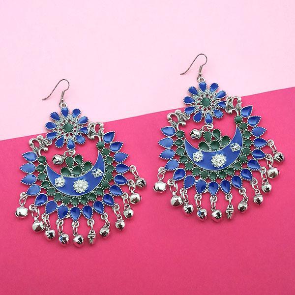 Jeweljunk Blue Meenakari Afghani Earrings - 1311054I