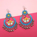 Jeweljunk Blue Meenakari Afghani Earrings - 1311054S