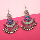 Jeweljunk Pink Meenakari Afghani Earrings - 1311057M