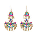 Jeweljunk Multi Meenakari Gold Plated Afghani Earrings - 1311067L