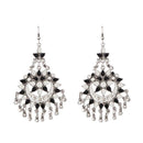 Jeweljunk Black Meenakari Silver Plated Afghani Earrings - 1311069E