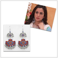 Jeweljunk Silver Plated Meenakari Afghani Earrings - 1311074F