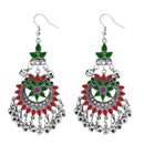 Jeweljunk Multicolor Meenakari Silver Plated Afghani Earrings - 1311077B