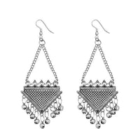 Jeweljunk Rhodium Plated Afghani Earrings - 1311229