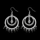 Jeweljunk Oxidised Black Beads Drop Afghani Earrings - 1311232
