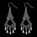 Tip Top Fashions Oxidised Afghani Beads Drop Dangler Earrings - 1311234