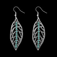 Jeweljunk Oxidised Leaf Shape Earrings - 1311236