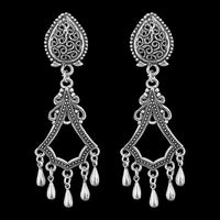 Jeweljunk Oxidised Beads drop Dangler Earrings - 1311243
