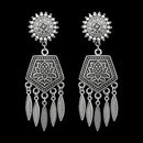 Jeweljunk Oxidised Dangler Earrings - 1311244