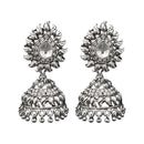 Jeweljunk Silver Plated Austrian Stone  Jhumki Earrings - 1311258