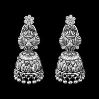 Jeweljunk Oxidised Beads Drop DanglerJhumki Earrings - 1311266