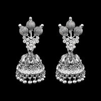 Jeweljunk Oxidised Beads Drop DanglerJhumki Earrings - 1311268