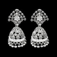 Jeweljunk Oxidised Beads Drop DanglerJhumki Earrings - 1311270